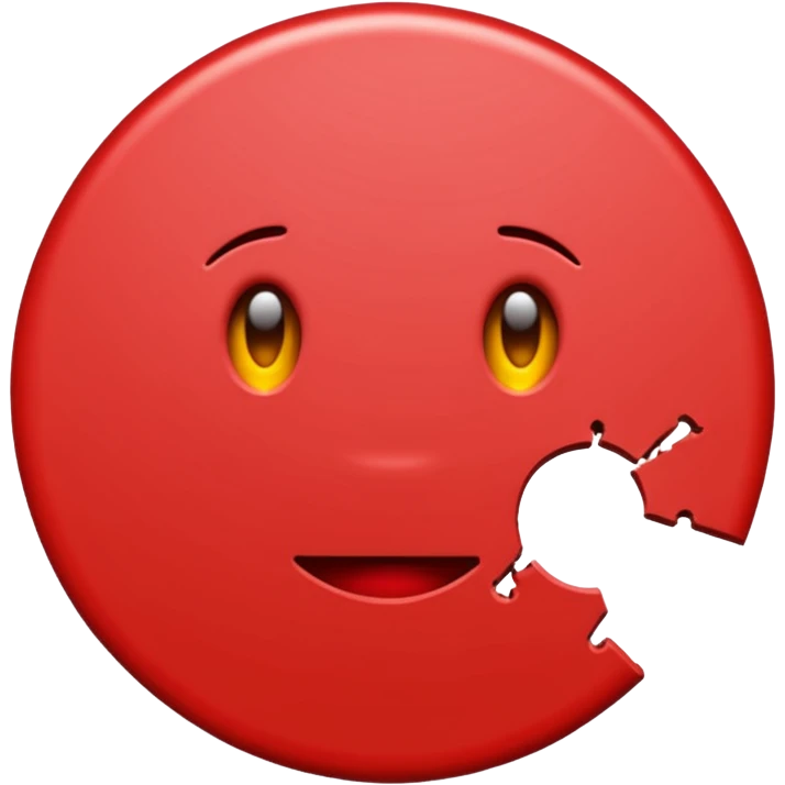Red circle but broken emoji