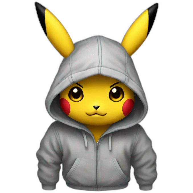 Pikachu in hoodie emoji