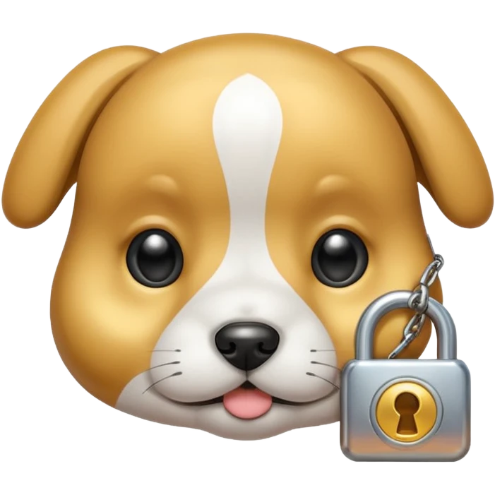 Data Security, small puppy face lock emoji