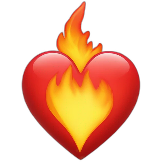 heart with fire emoji