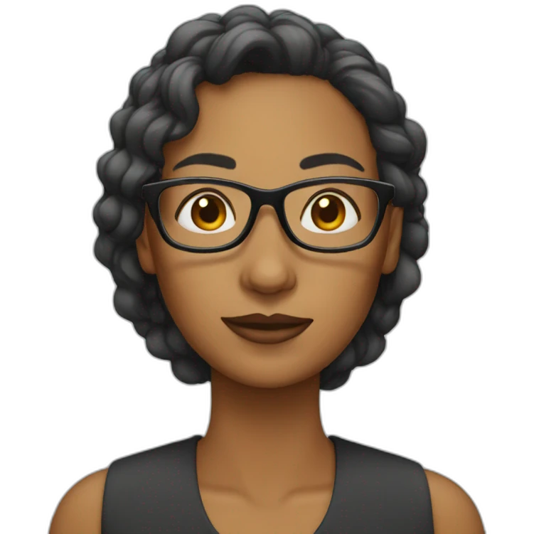 woman with glasses emoji