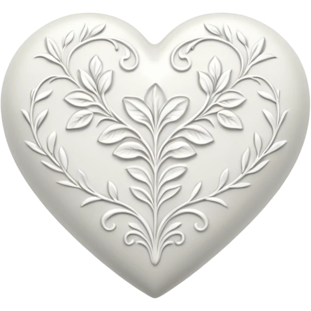 white heart with a floral pattern emoji