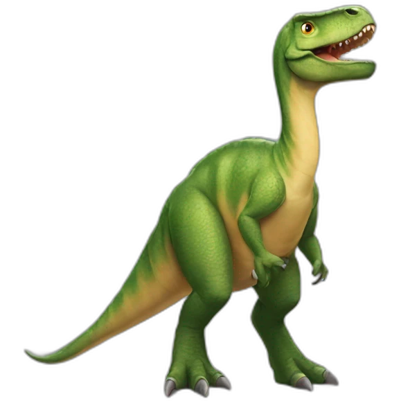 Dinosaure mange oiseau emoji