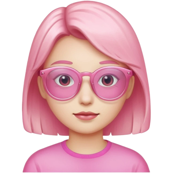 Me with pink translucent glasses  emoji