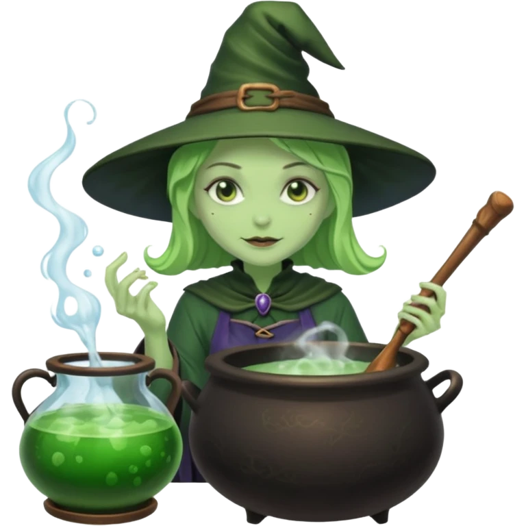 green witch cooking potion emoji