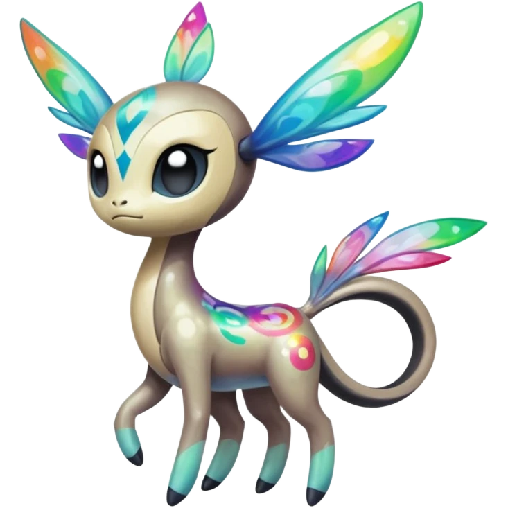 Colorful Shiny Edgy Cool Badass Painted Splashed Exotic Meloetta-Palkia-Stitch-Fakémon-creature-hybrid emoji