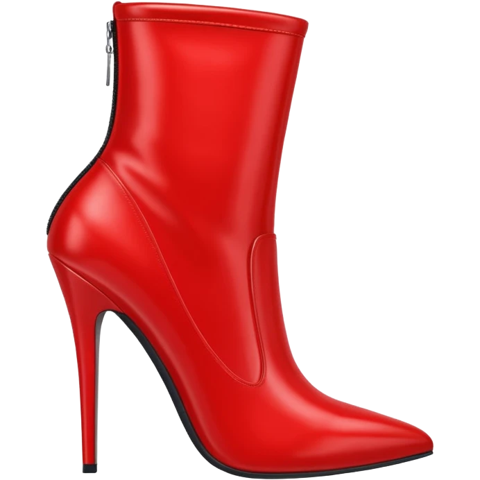 red latex high heel boots emoji