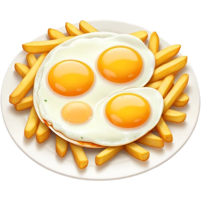 Eggs with fries ￼ emoji