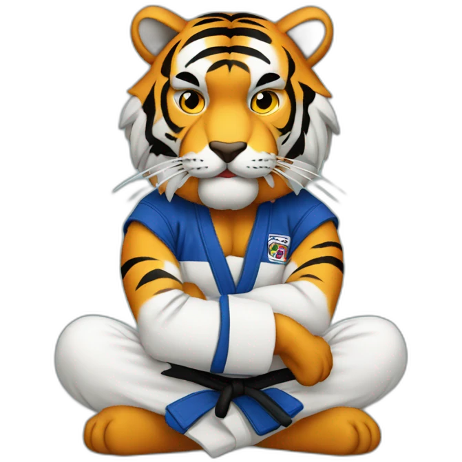 BJJ seated guard  Tiger  emoji