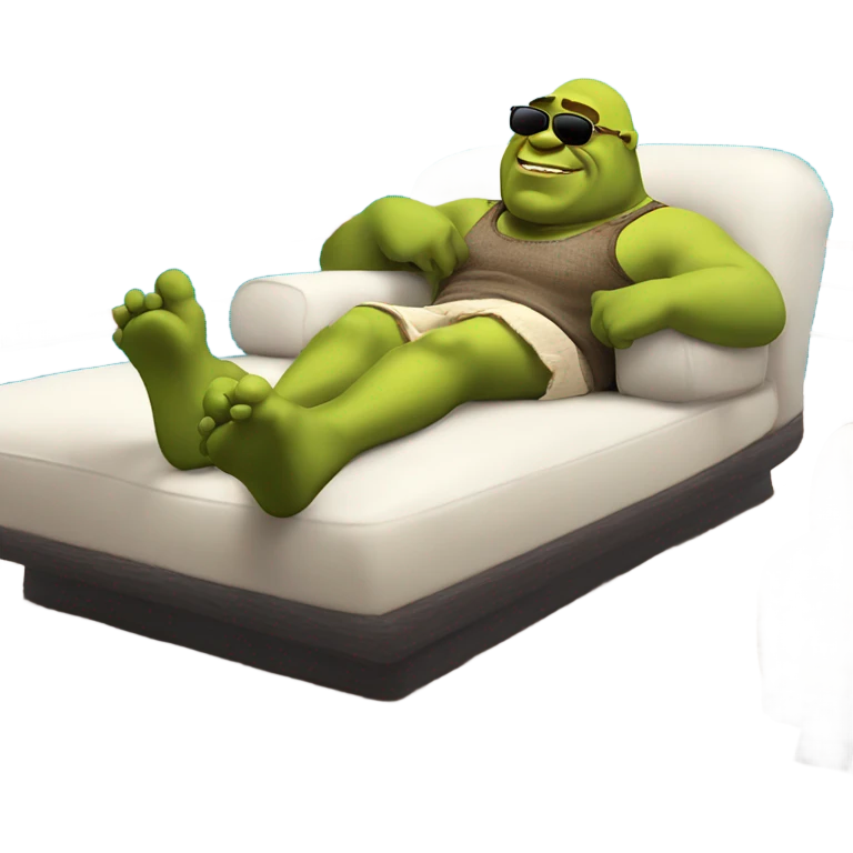 Shrek on a yacht emoji