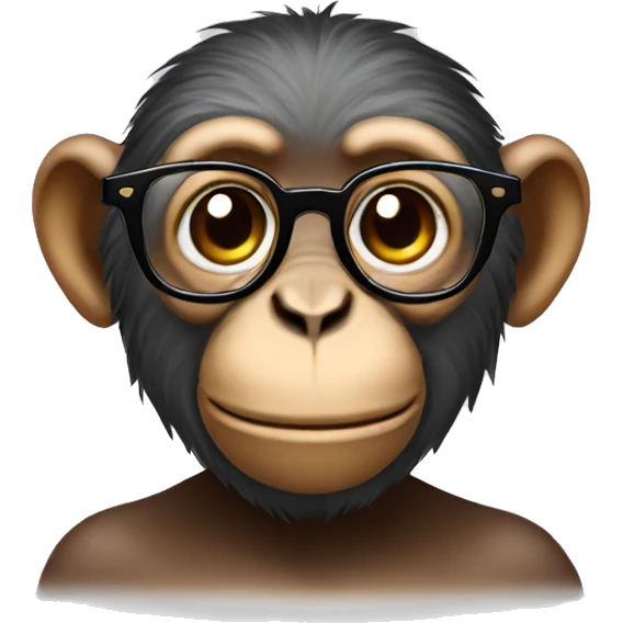 monkey wearing glasses  emoji