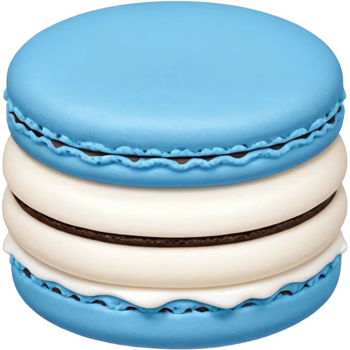 blue macaron with white frosting  emoji