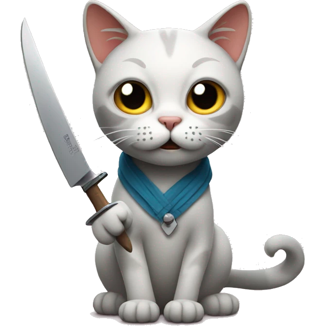 cat with knife emoji