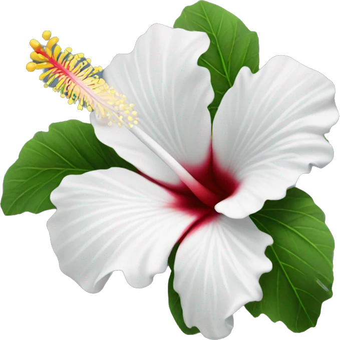 White hibiscus flower emoji