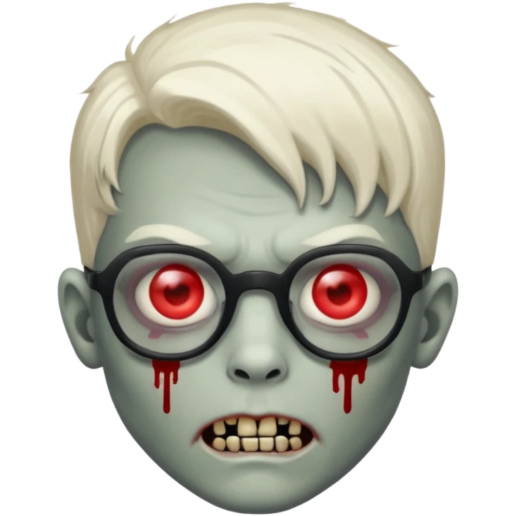 zombie vampire boy with glasses emoji