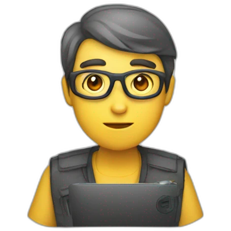 A developer coding some lines emoji