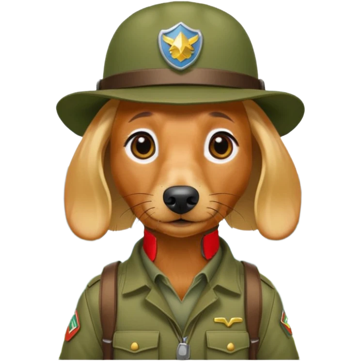blonde daushund hiking ranger emoji