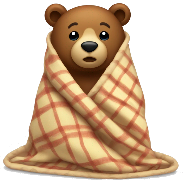 Bear in the blanket  emoji