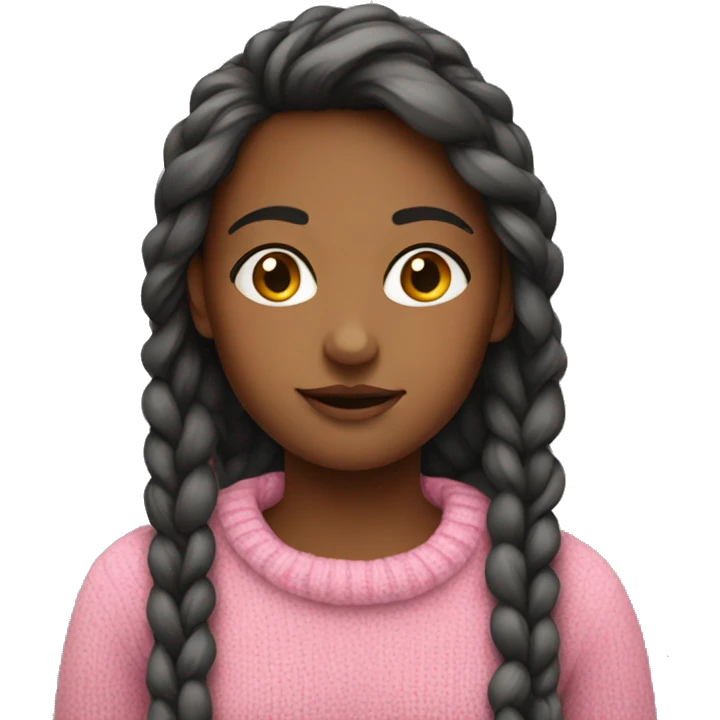 Girl wearing pink sweater emoji