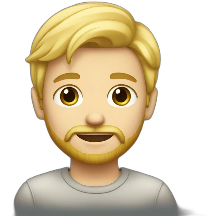 Blond boy with beard emoji