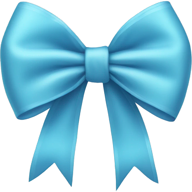 Sky blue bow emoji