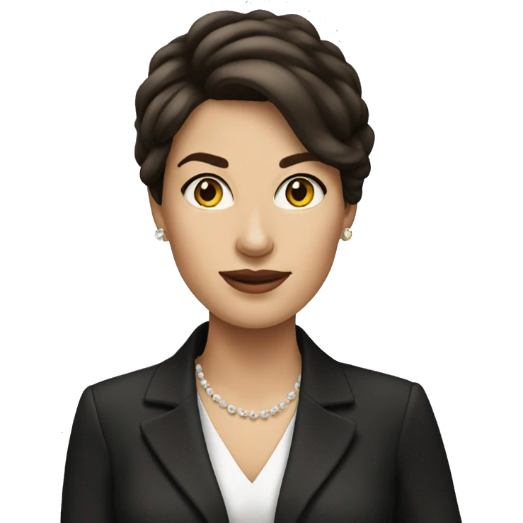 Brunette elegant woman emoji