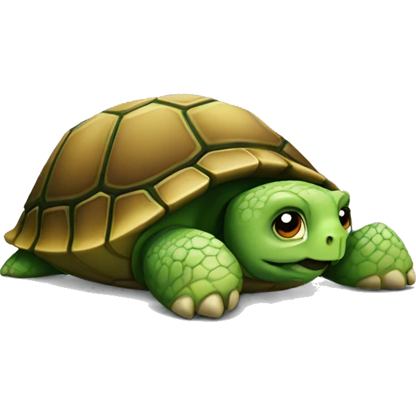 A turtle lying down because it was annoying emoji