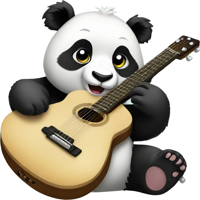 Panda with gitar emoji