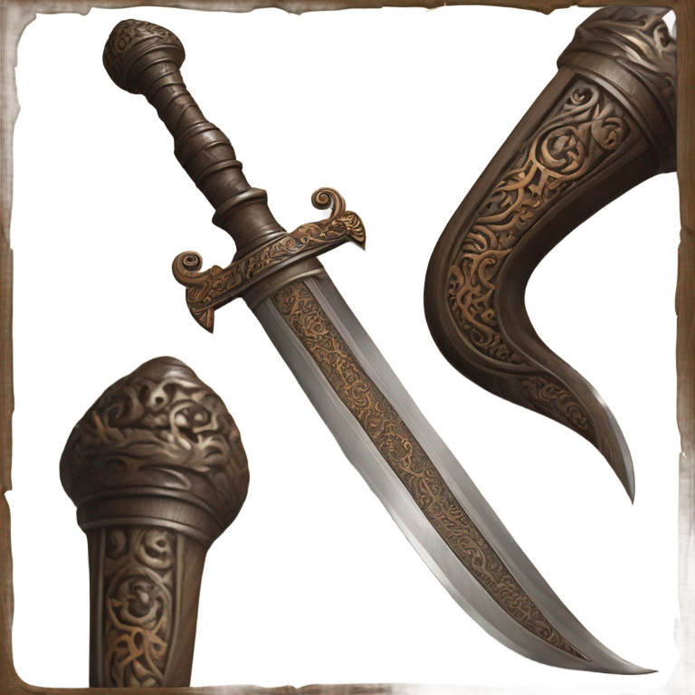 Ornate Wooden sword emoji