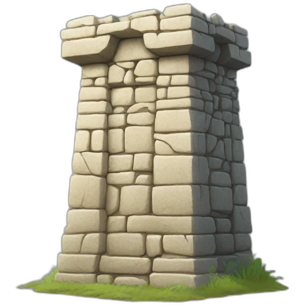 stone tower inscription emoji