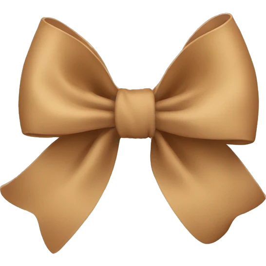 Tan bow emoji