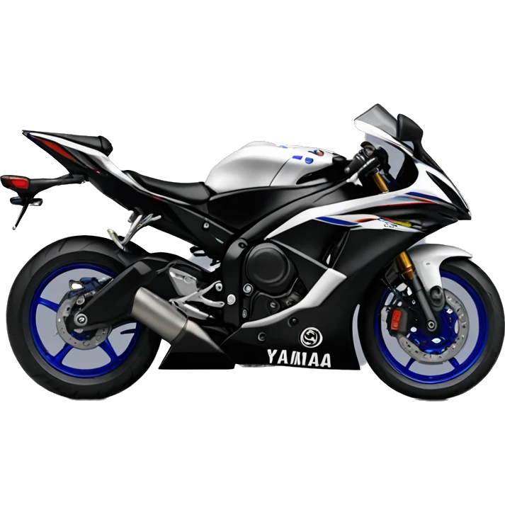 Black 2024 Yamaha YZF R7 motorcycle  emoji