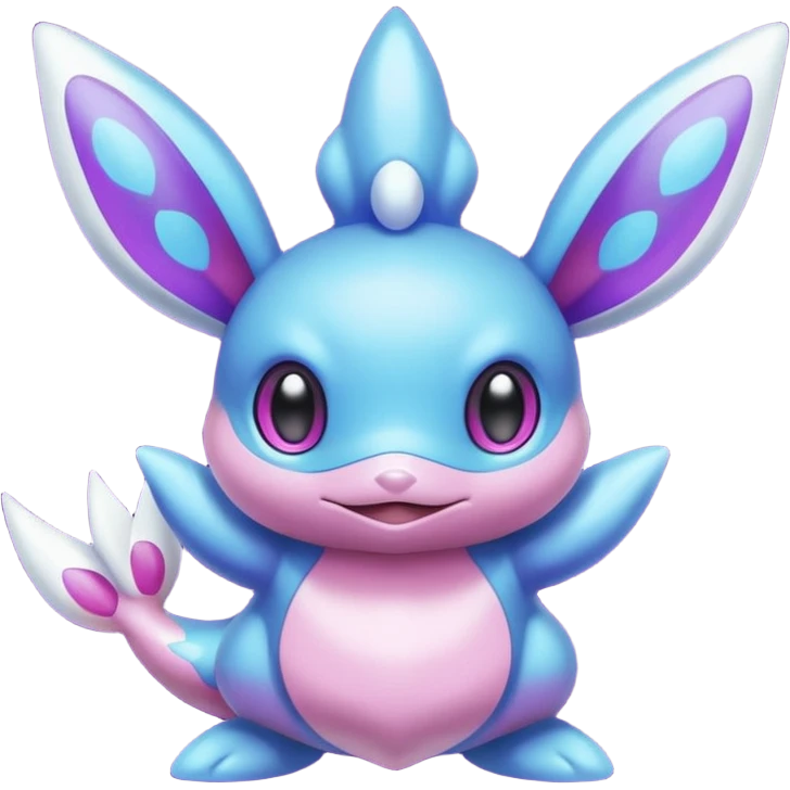 Purple Bioluminescent Menacing Mudkip-Sylveon-fusion emoji