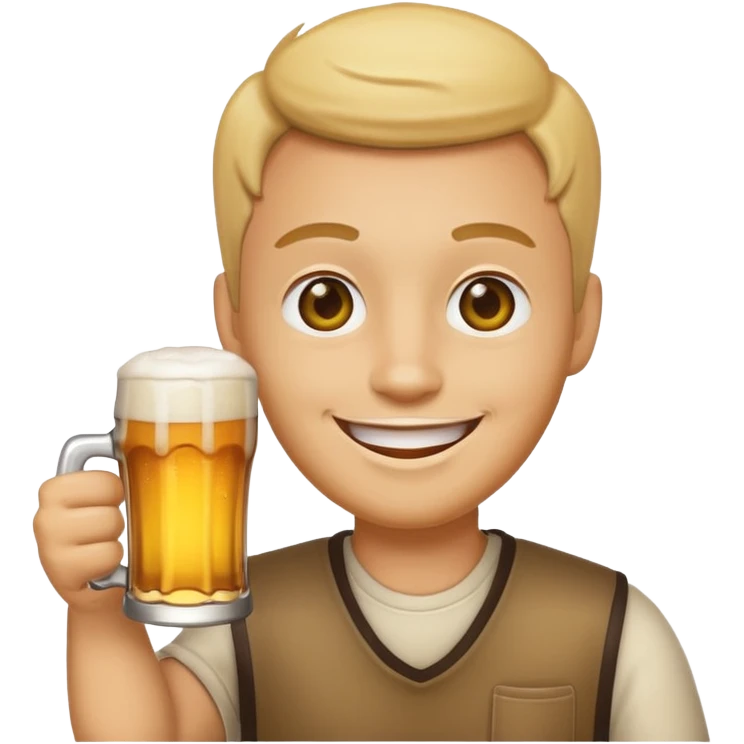 yellow face emoji +🍺 emoji