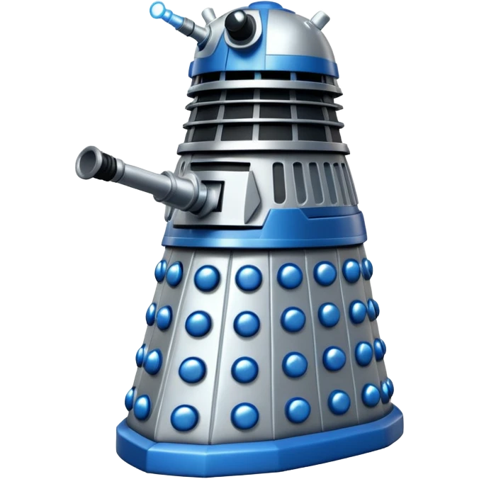 dalek silver and blue  emoji