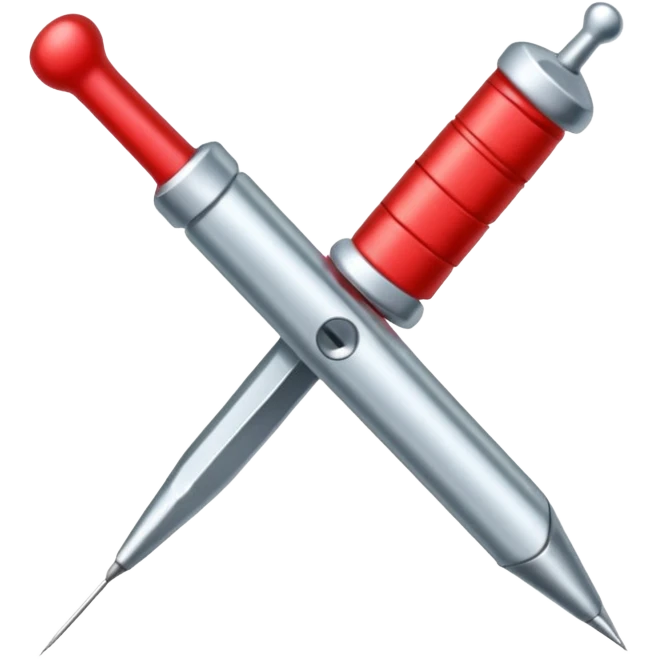 sewing needle with red thread emoji