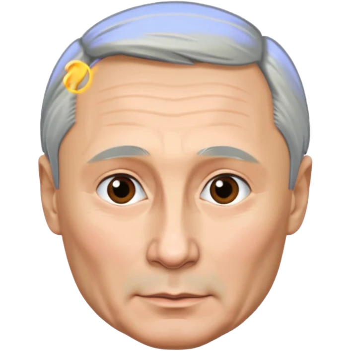 Vladimir putin with gray hair  emoji