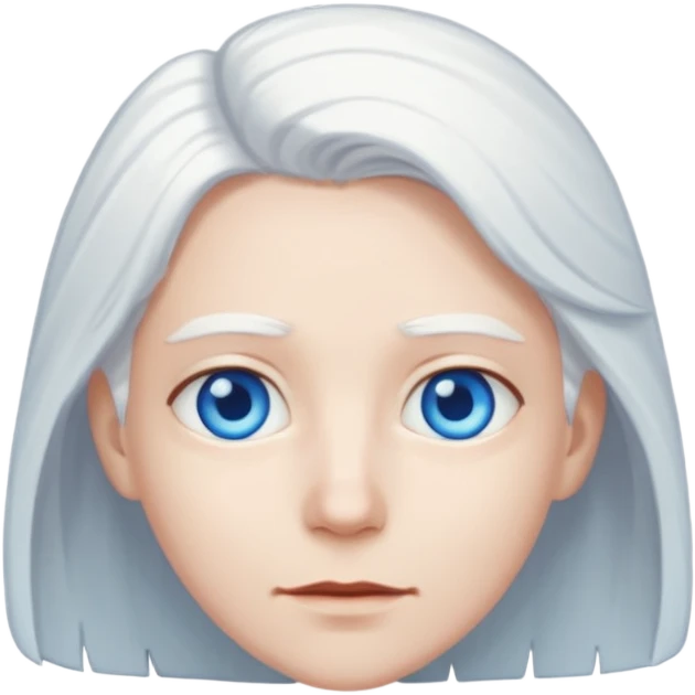 White hair pale emoji