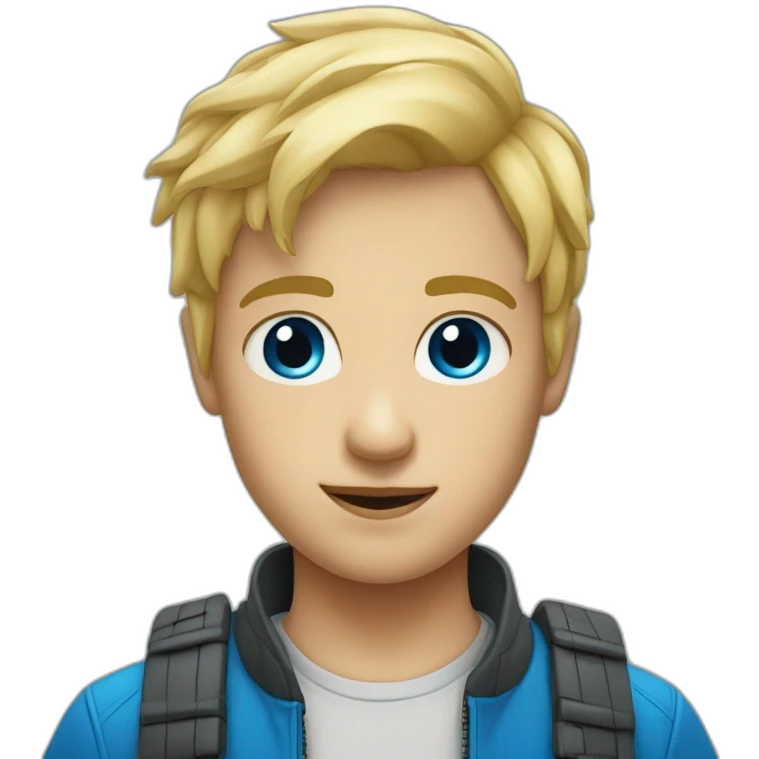 Garçon blond au yeux bleu emoji