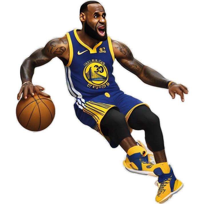 LeBron dunking on Steph curry  emoji