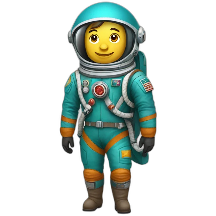 Kazakh cosmonaut on horseback emoji