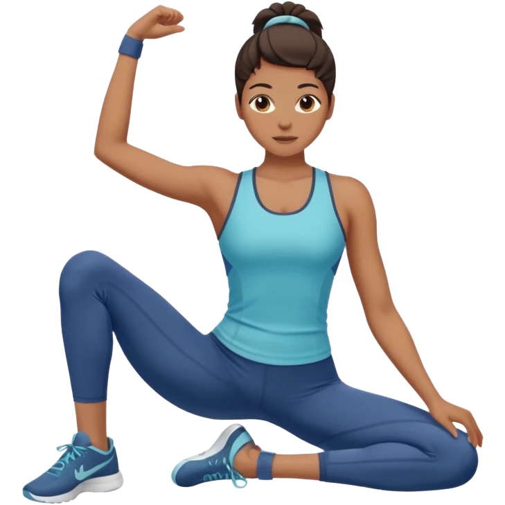 mulher alongando emoji