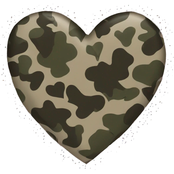 camo heart  emoji