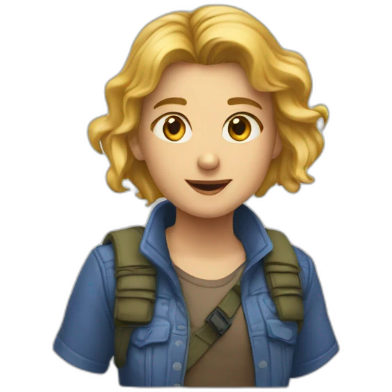 девочка, показывающая средний палец emoji