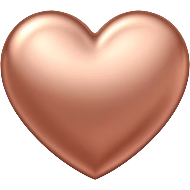 heart with a metallic rose gold finish emoji
