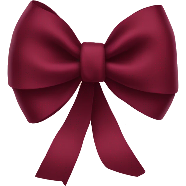 I want a burgundy bow emoji