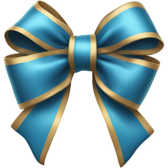 Blue bow emoji