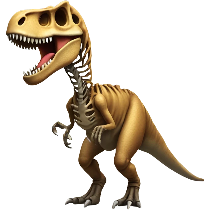 T rex Skelton body emoji
