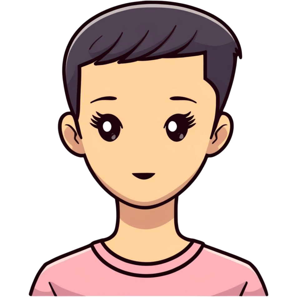 girl with flat top haircut emoji