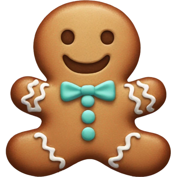 Pastel gingerbread man emoji